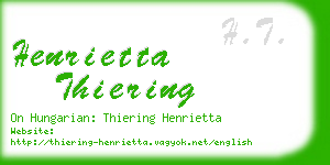 henrietta thiering business card